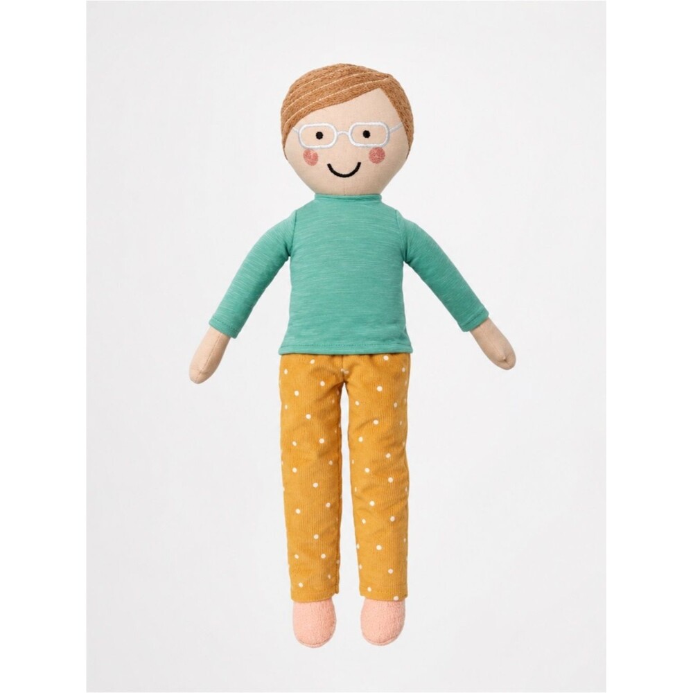 Pillowfort Stuffed Doll Plush Toy Green Yellow Polka Dot Soft Figure 19 Inch